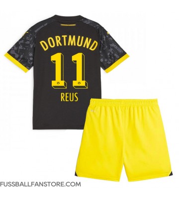 Borussia Dortmund Marco Reus #11 Replik Auswärtstrikot Kinder 2023-24 Kurzarm (+ Kurze Hosen)